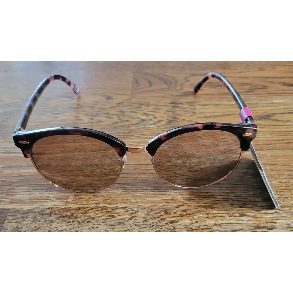 Foster Grant Pink Tortoise Shell/Rose Mirrored Sunglasses 100%UV MaxBlock New